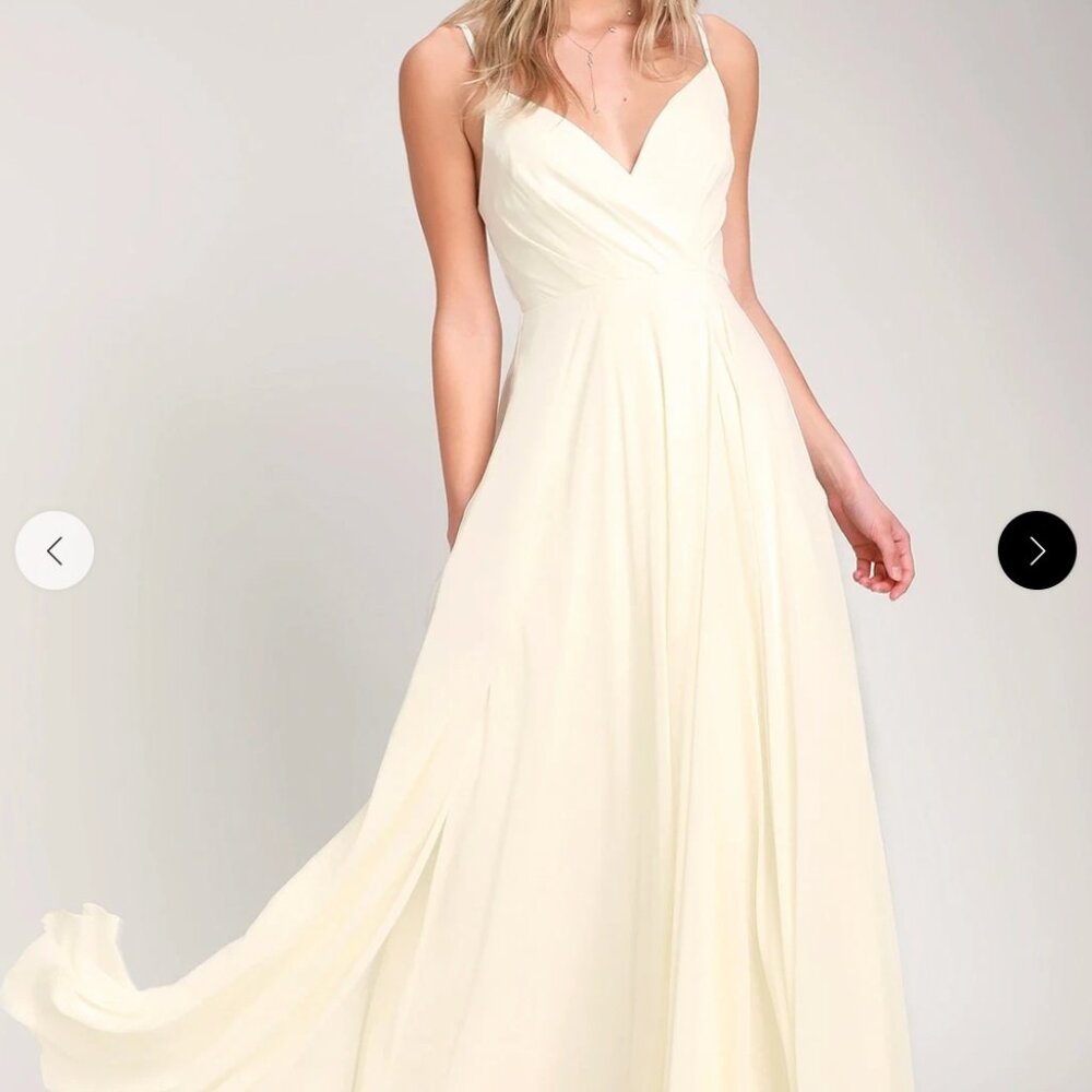 Lulu's Love Cream Maxi Dress